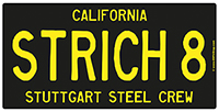 US License Plate for Mercedes Strich 8 owners